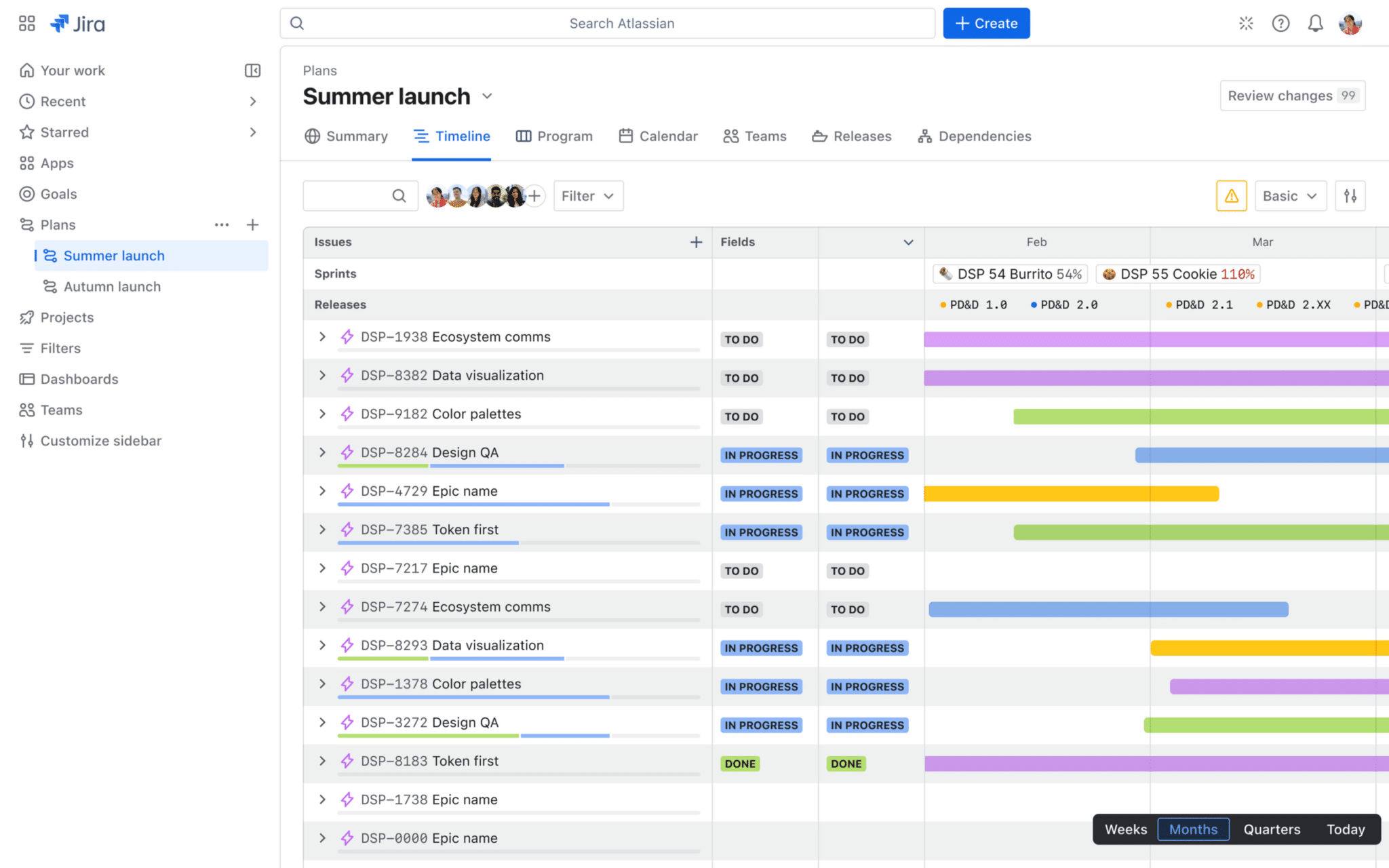 Plans for Jira capacity planning.